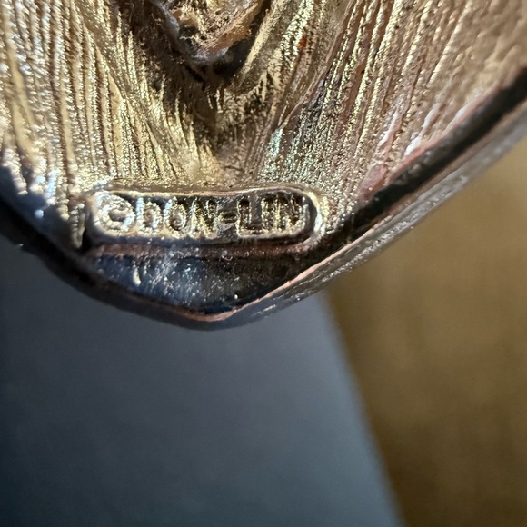 Don Lin Vintage Enamel Dangle Earrings Clip Ons Art Nouveau-inspired Black - Picture 4 of 4